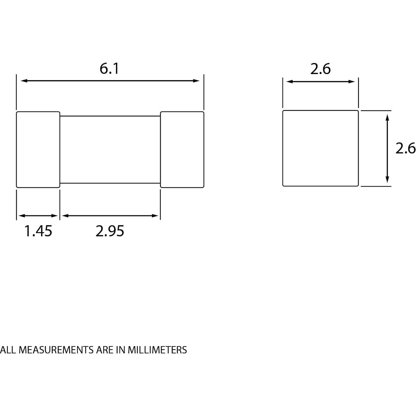Fusible Cerámico SMD 1808 1A - Paquete de 10 para Circuitos