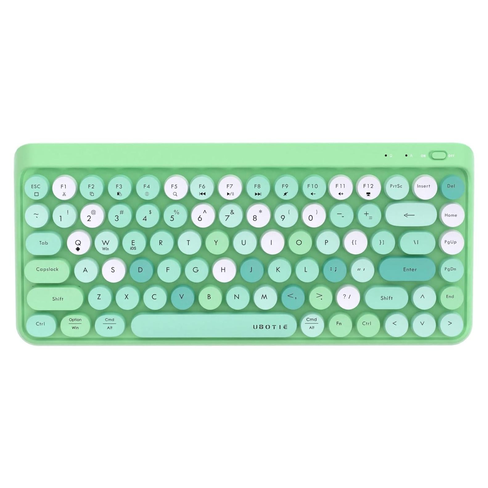 Teclado Bluetooth Portátil KKT 84 Teclas Colorido Verde