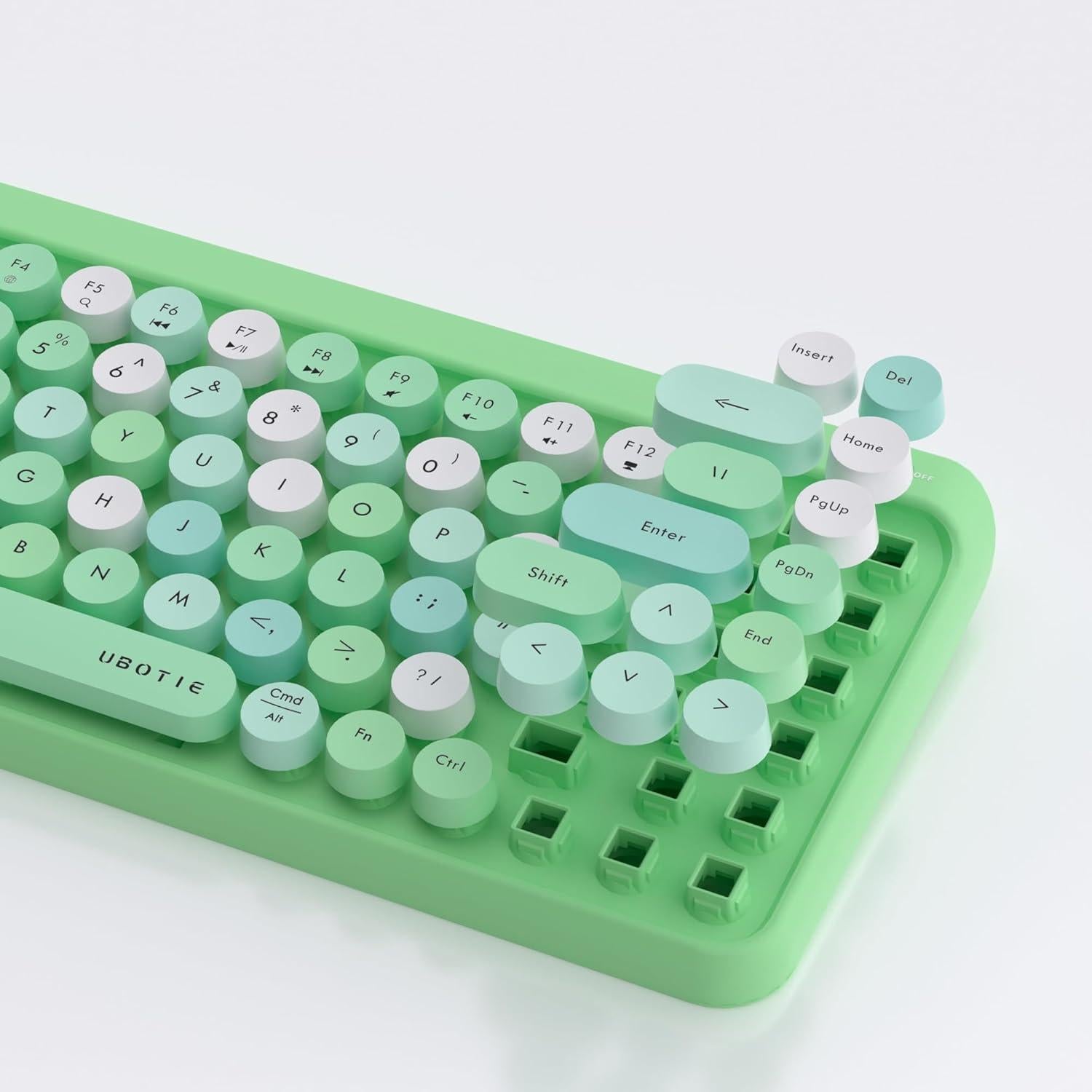 Teclado Bluetooth Portátil KKT 84 Teclas Colorido Verde