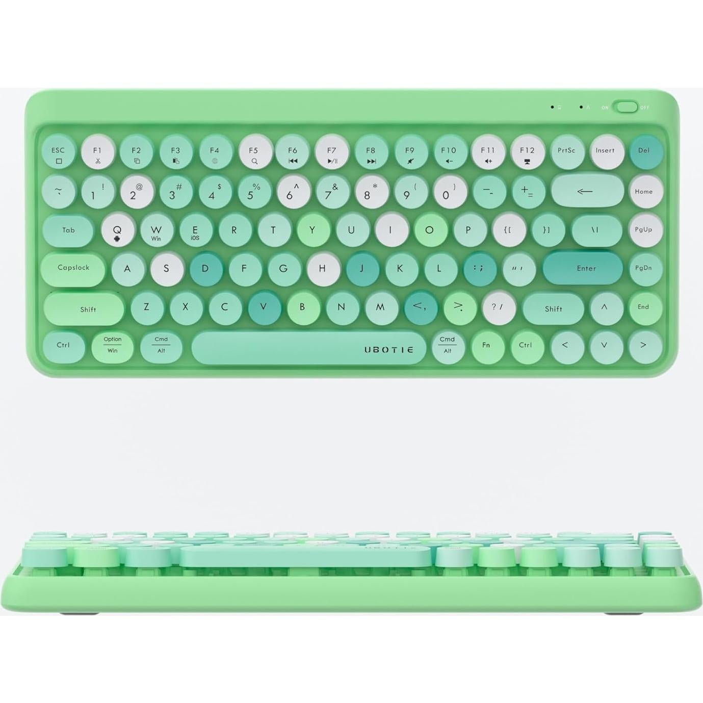 Teclado Bluetooth Portátil KKT 84 Teclas Colorido Verde