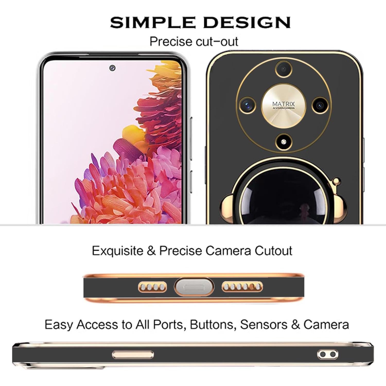 Funda de Silicona Honor Magic 6 Lite con Soporte Astronauta