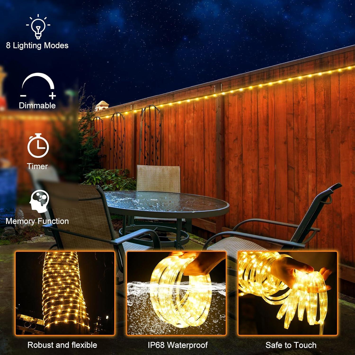 Luces de Cuerda LED OMIKA 30.48m 2700K IP68 Blanco Cálido