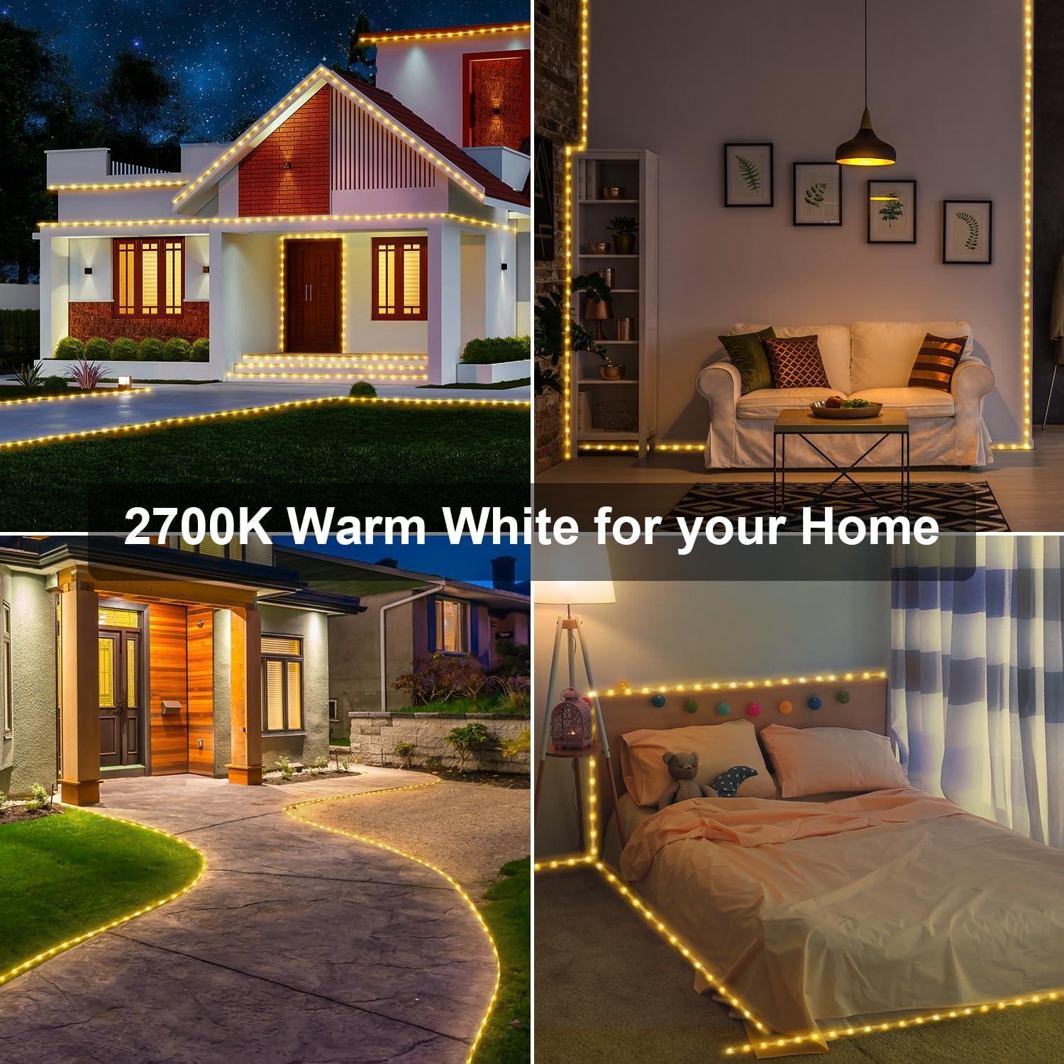 Luces de Cuerda LED OMIKA 30.48m 2700K IP68 Blanco Cálido