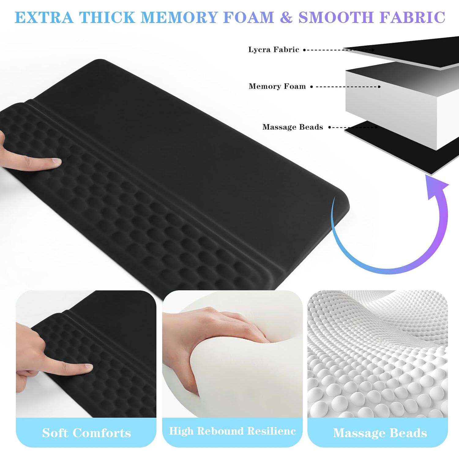 Soporte de Teclado Ergonómico CFHYZAZNCL con Almohadilla Negra