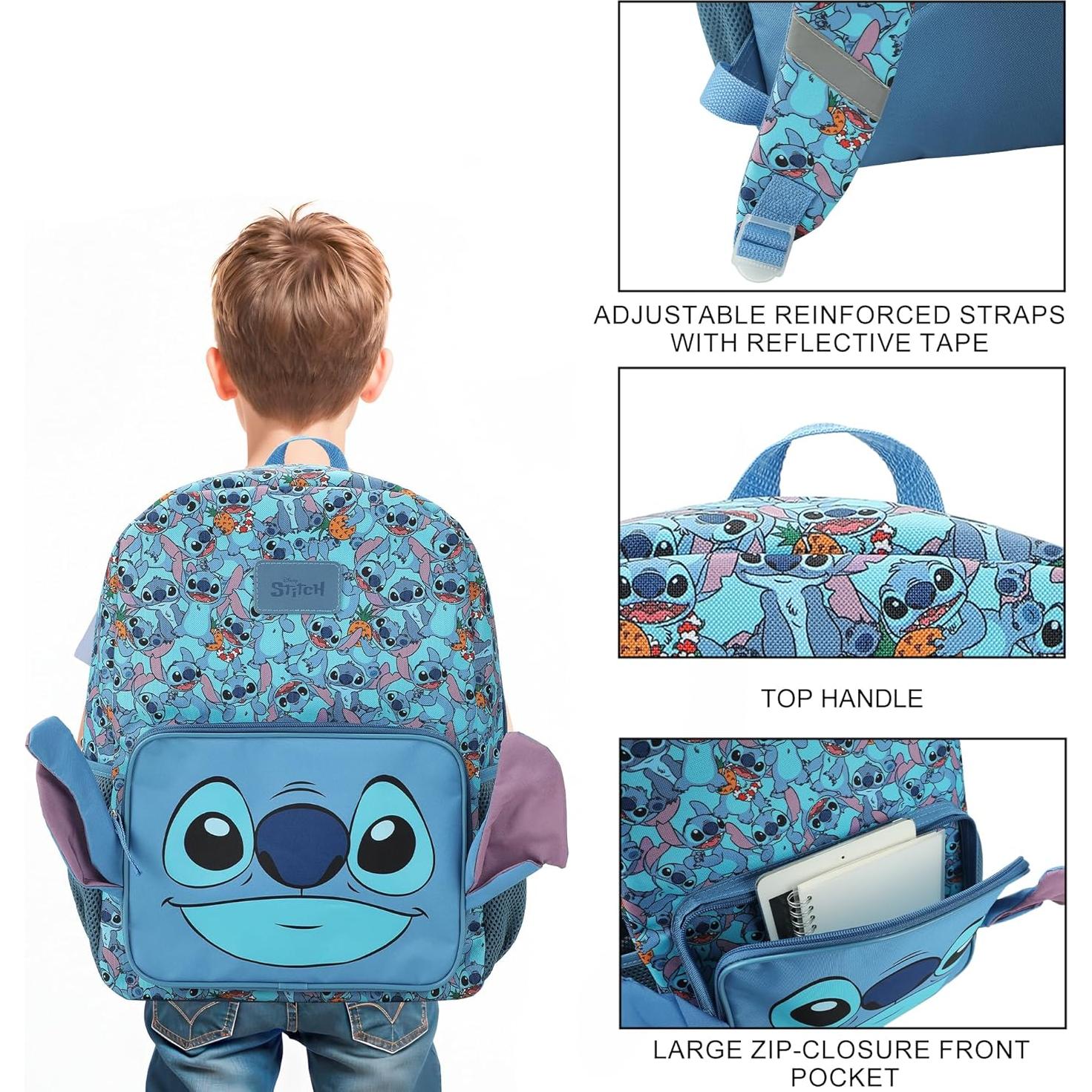 Set Mochila y Kit Almuerzo Disney Stitch 40.64x30.48cm