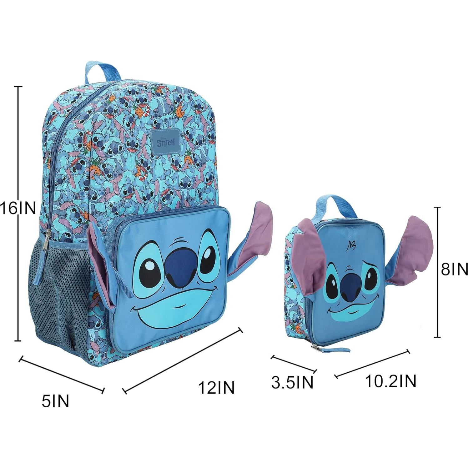 Set Mochila y Kit Almuerzo Disney Stitch 40.64x30.48cm