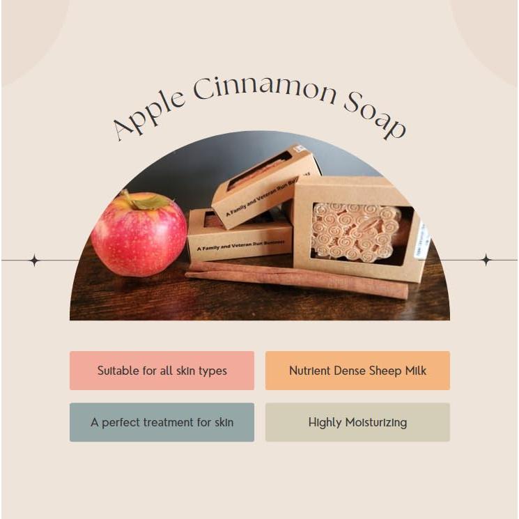 Jabón Orgánico de Leche de Oveja Scalise 76g Manzana y Canela