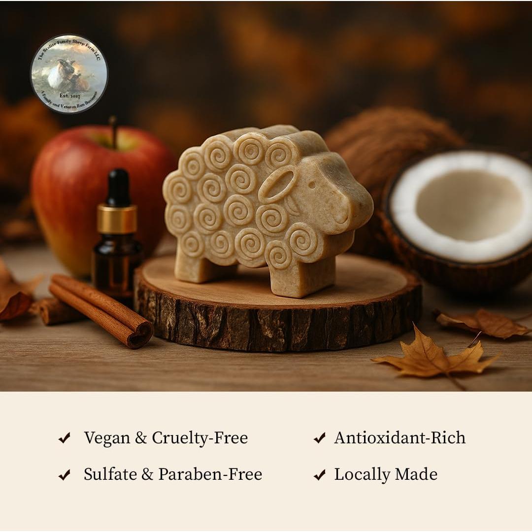 Jabón Orgánico de Leche de Oveja Scalise 76g Manzana y Canela