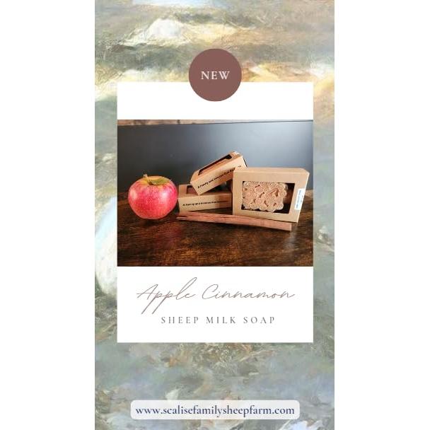 Jabón Orgánico de Leche de Oveja Scalise 76g Manzana y Canela