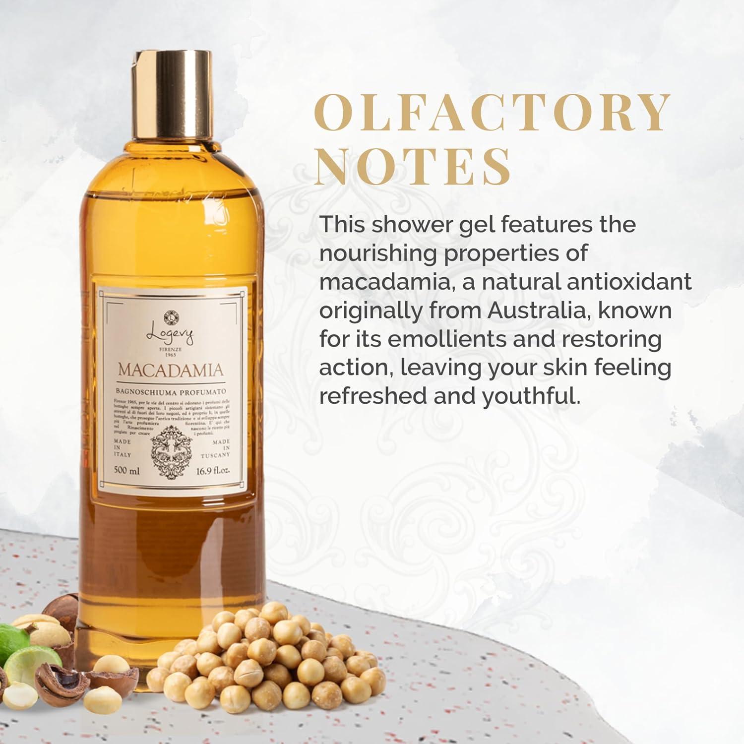 Gel de Ducha Logevy Macadamia 500ml - Hidratante y Suave