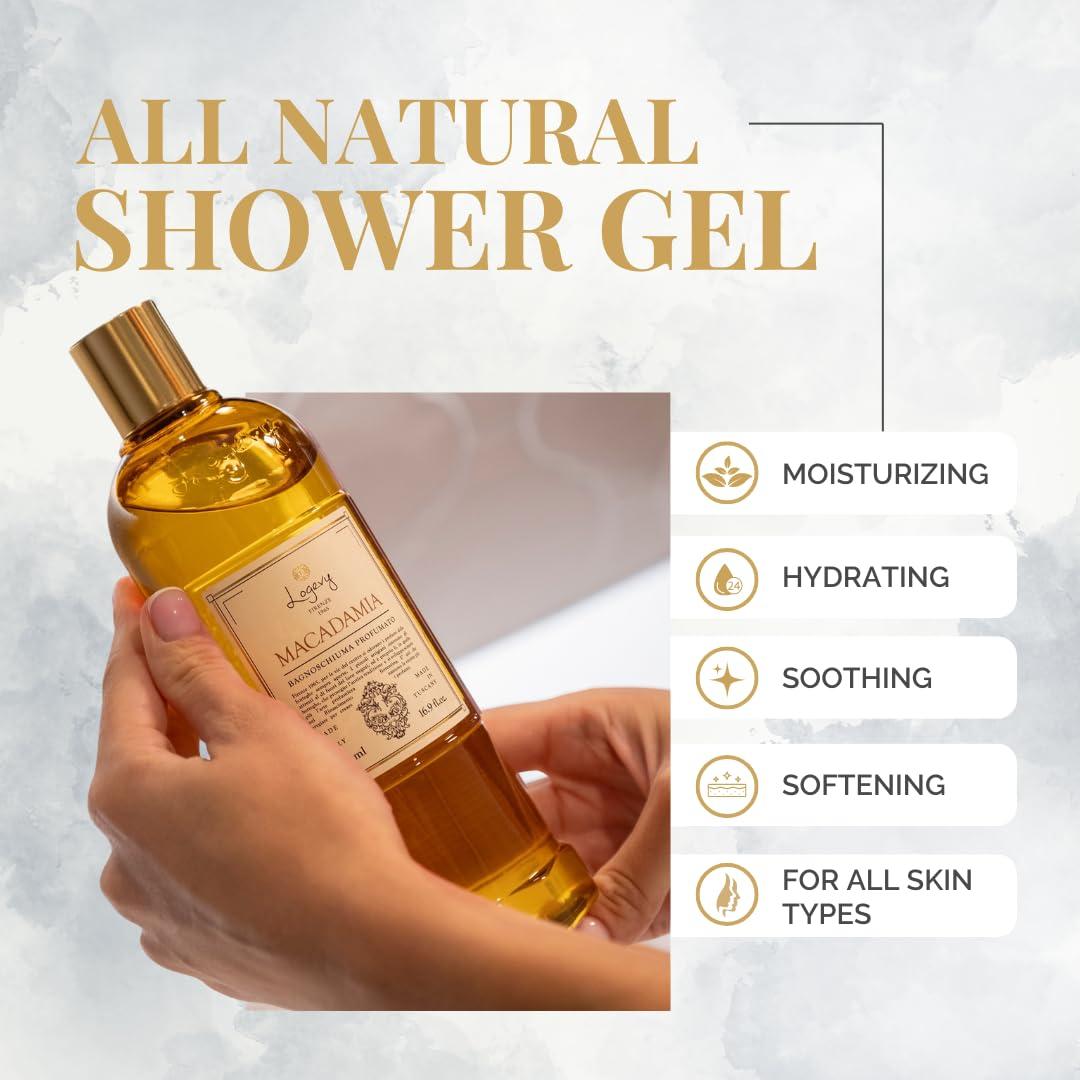 Gel de Ducha Logevy Macadamia 500ml - Hidratante y Suave