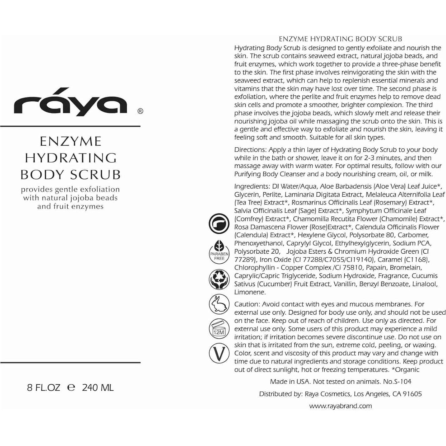 Exfoliante Corporal Hidratante Raya 227 ml Aroma Pepino