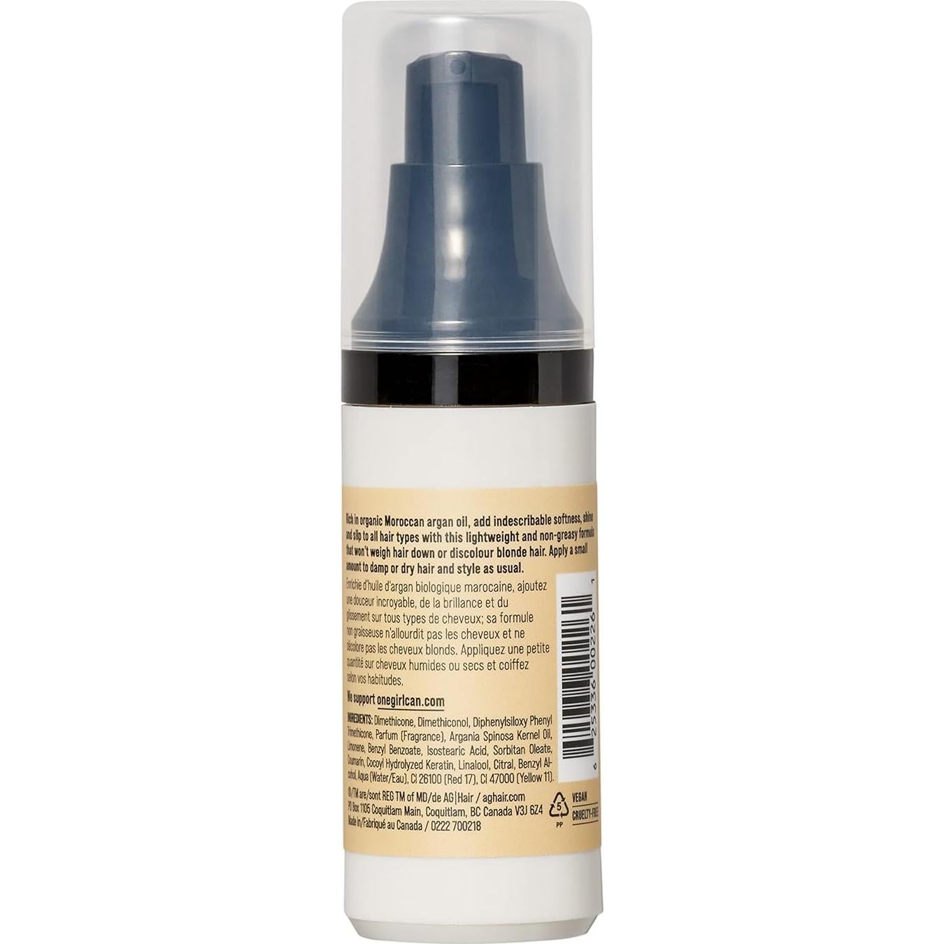 Aceite Suavizante de Argán AG Hair 30 ml - Brillo y Nutrición