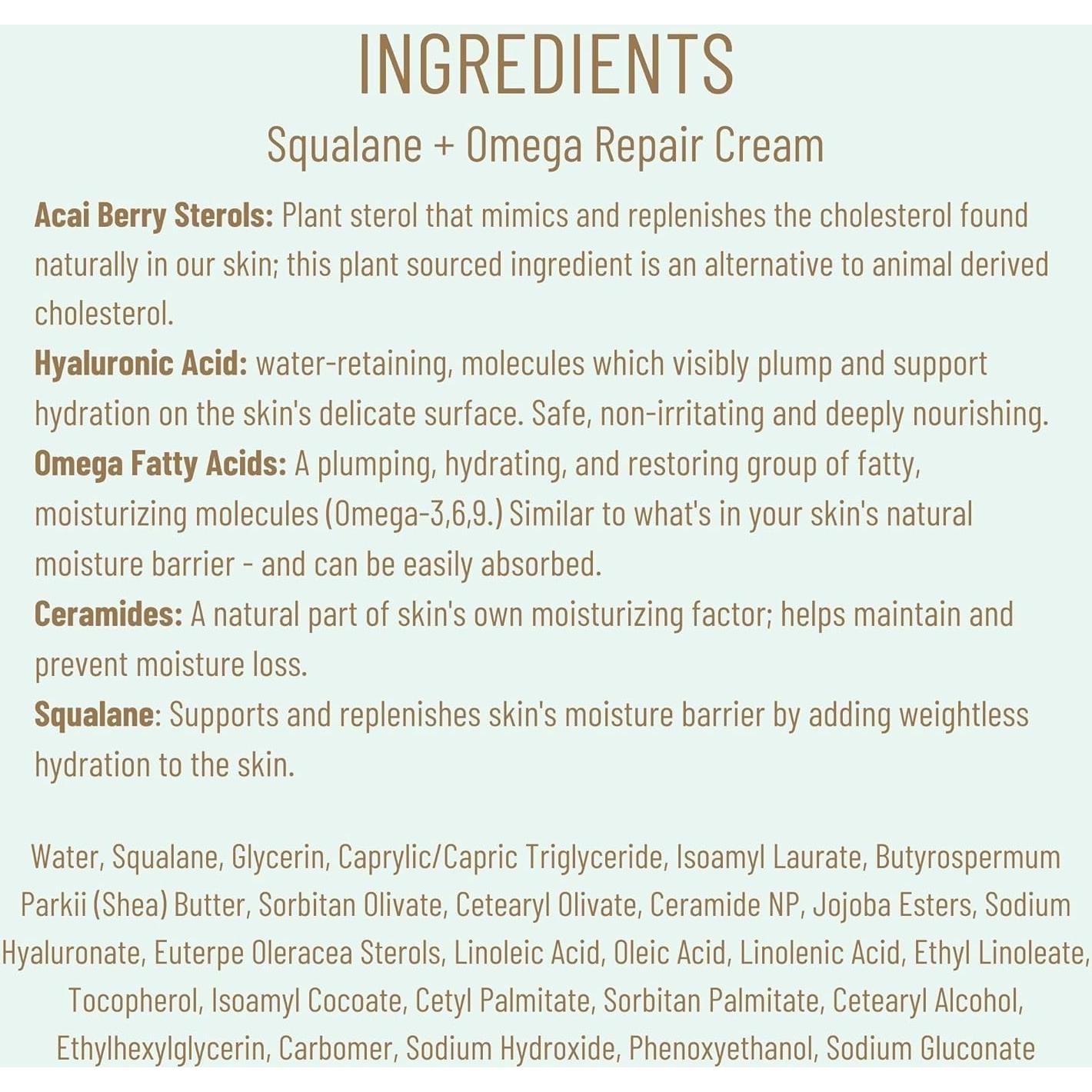 Crema Facial Ultra Hidratante Biossance 48.2g - Squalane y Omega