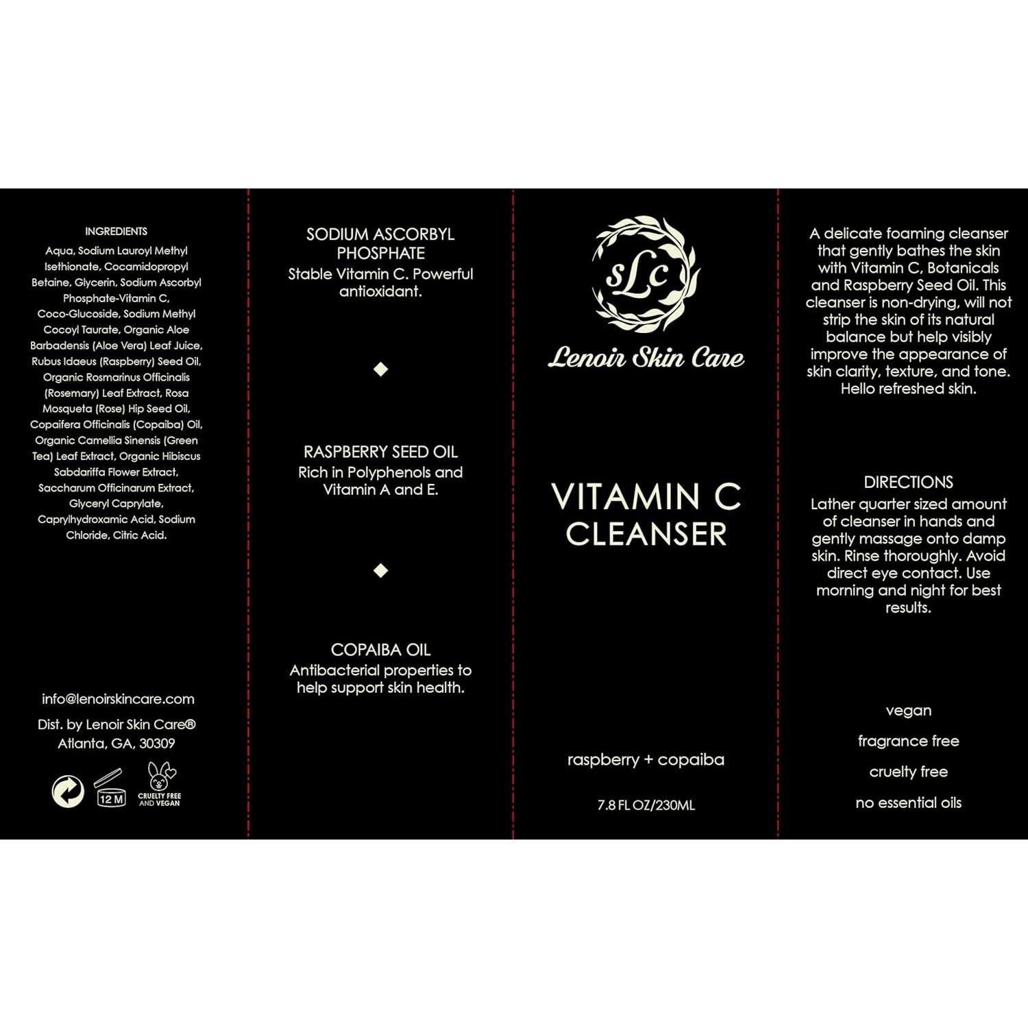 Limpiador Facial Lenoir Vitamina C 230ml - Hidratante Natural