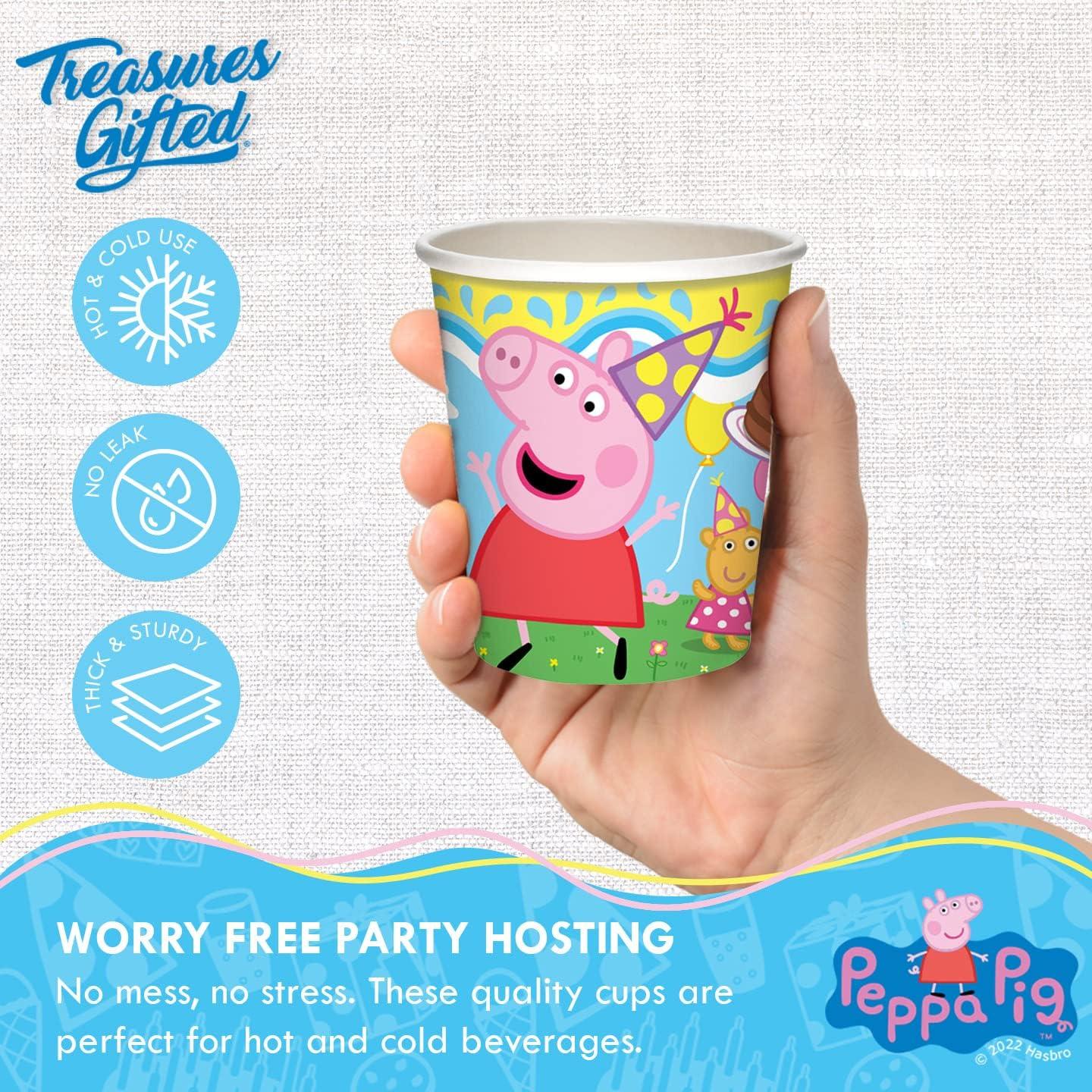 Tazas de papel Peppa Pig 9oz - 8 unidades desechables