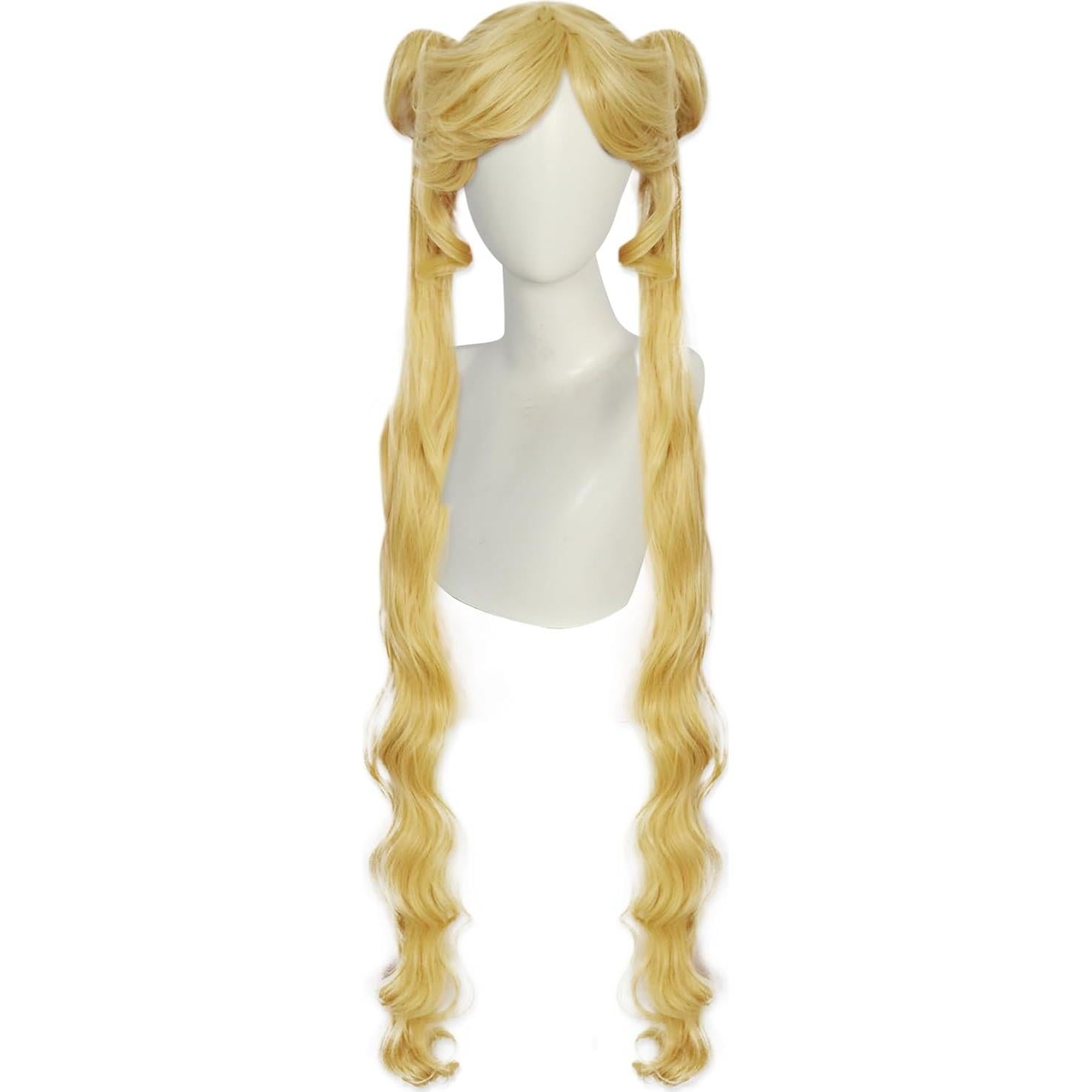 Peluca de Cosplay Sailor Moon Ebingoo Rubia con Coletas