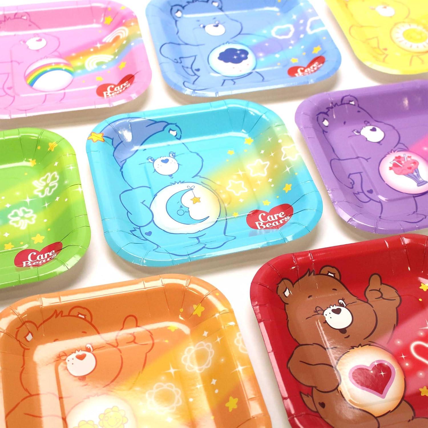 Platos de Postre Prime Party Care Bears - Juego de 8, 17.78 cm