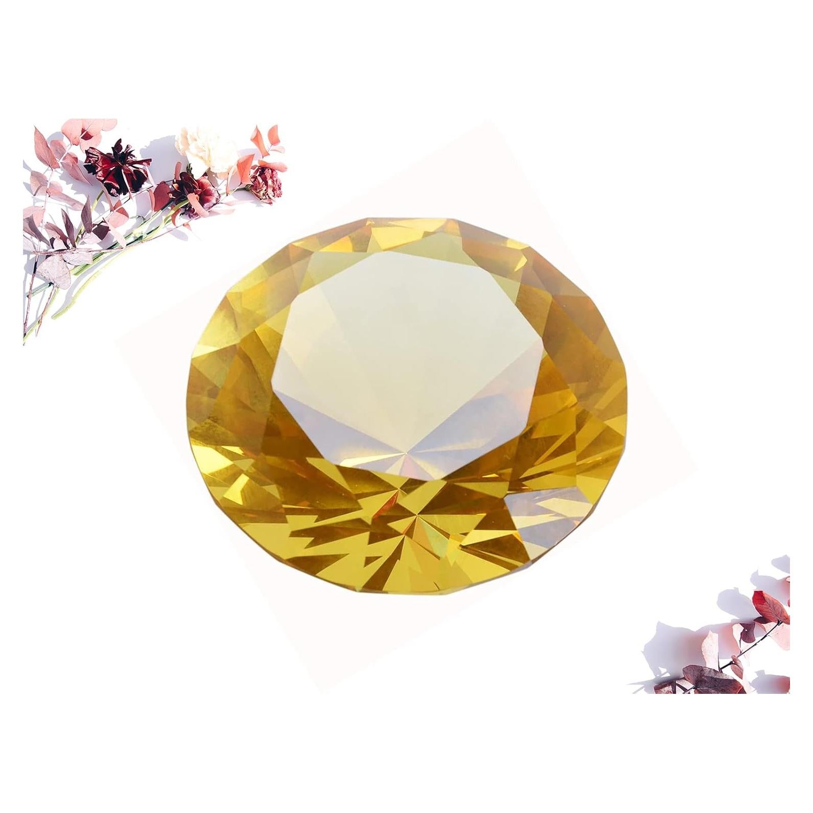 Diamante de Cristal Amarillo 100 mm CLICK2GO - Decoración