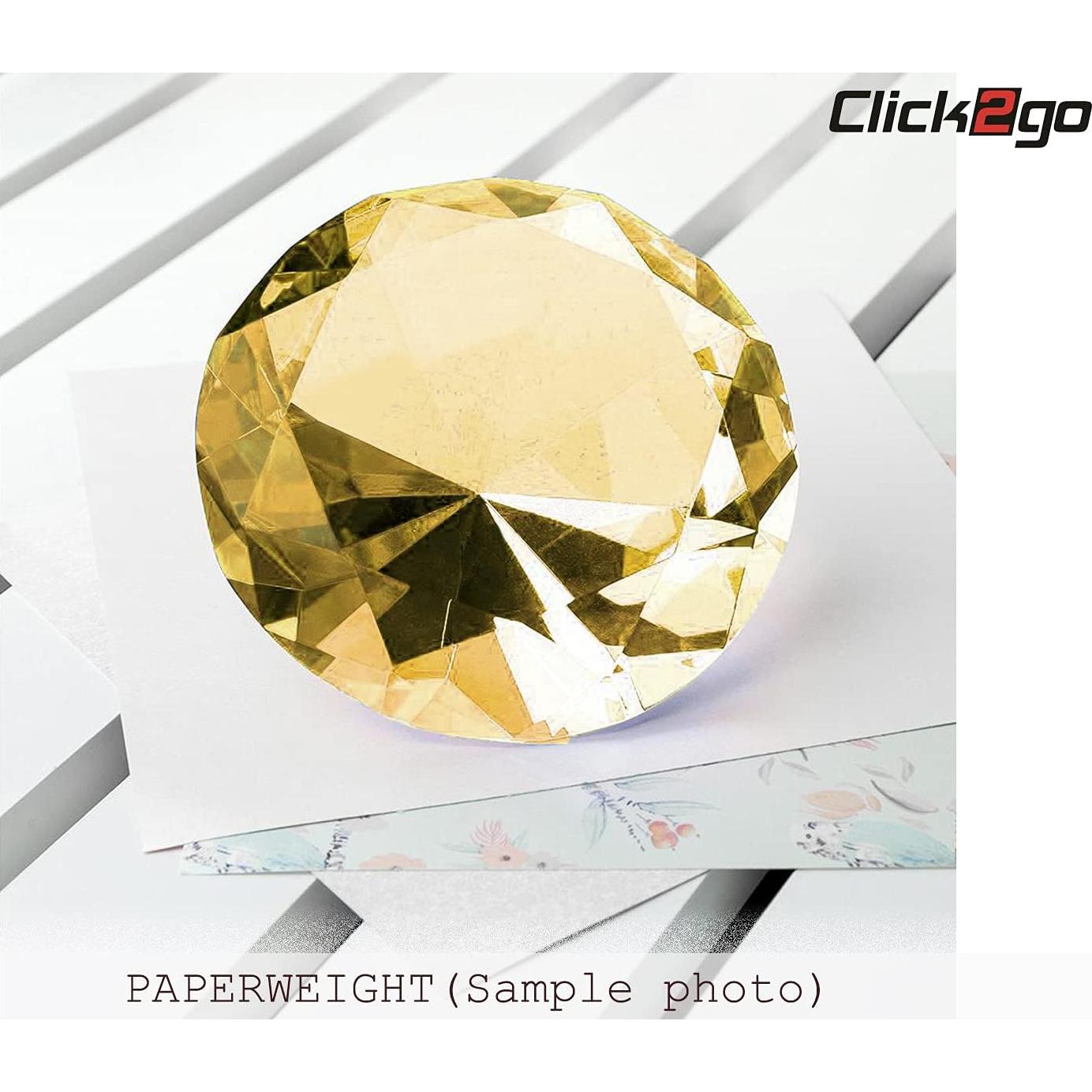 Diamante de Cristal Amarillo 100 mm CLICK2GO - Decoración