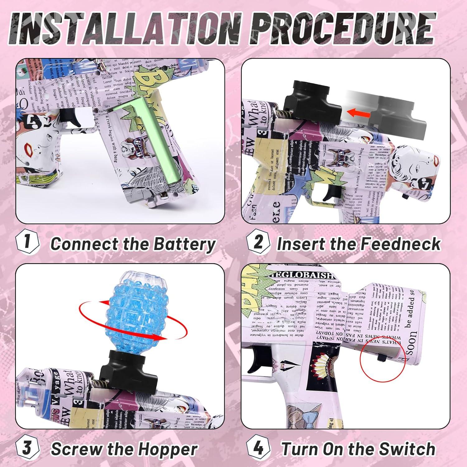 Blaster de Gel Eléctrico JOYNAS 160 FPS Rosa Claro