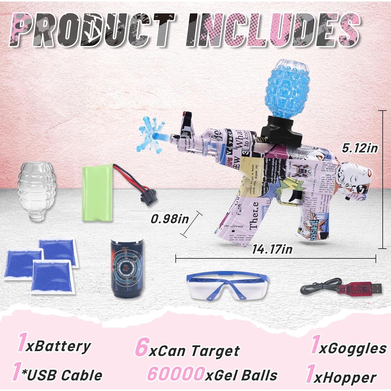 Blaster de Gel Eléctrico JOYNAS 160 FPS Rosa Claro