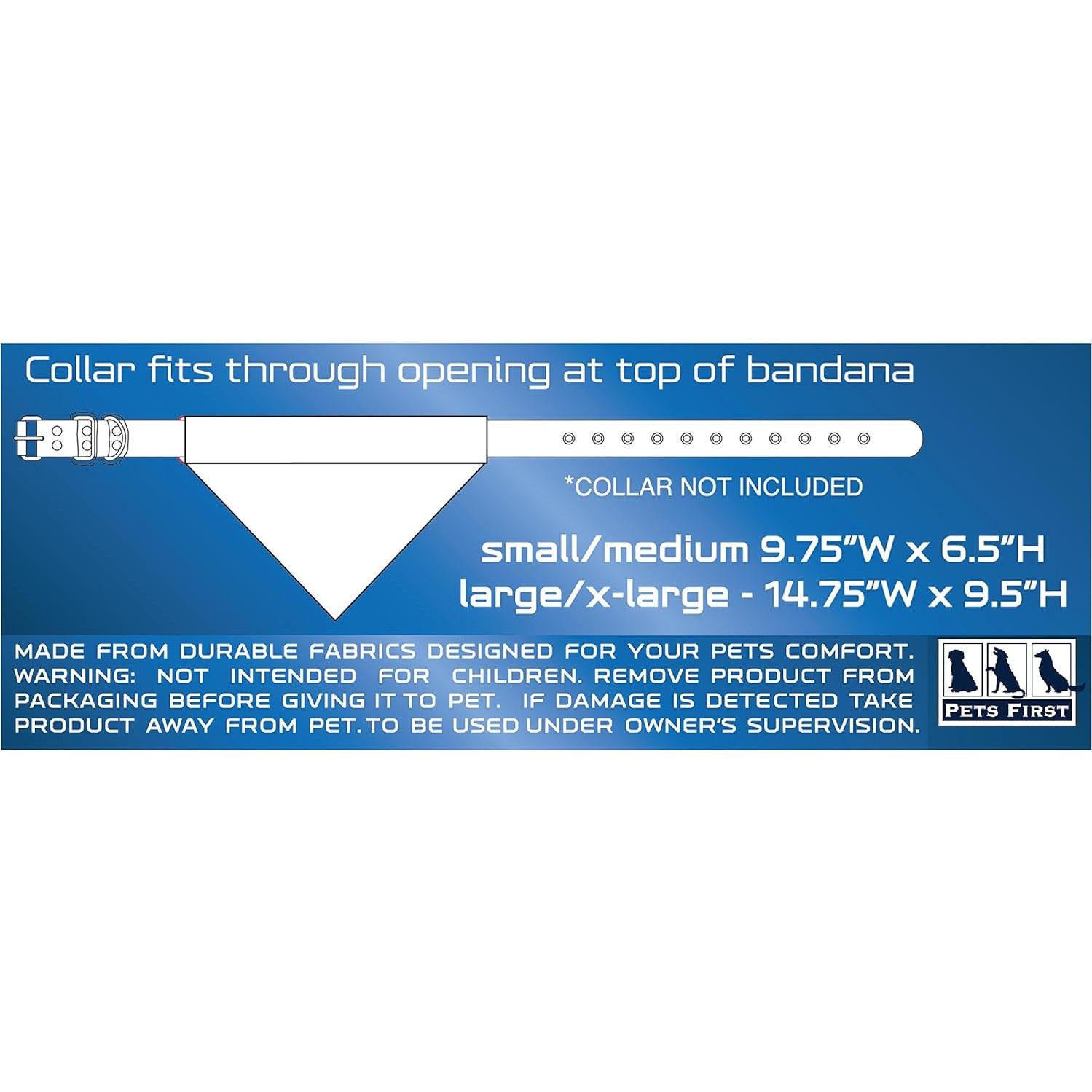 Bandana Reversible para Mascotas Pets First MLB Arizona Diamondbacks Pequeña/Mediana