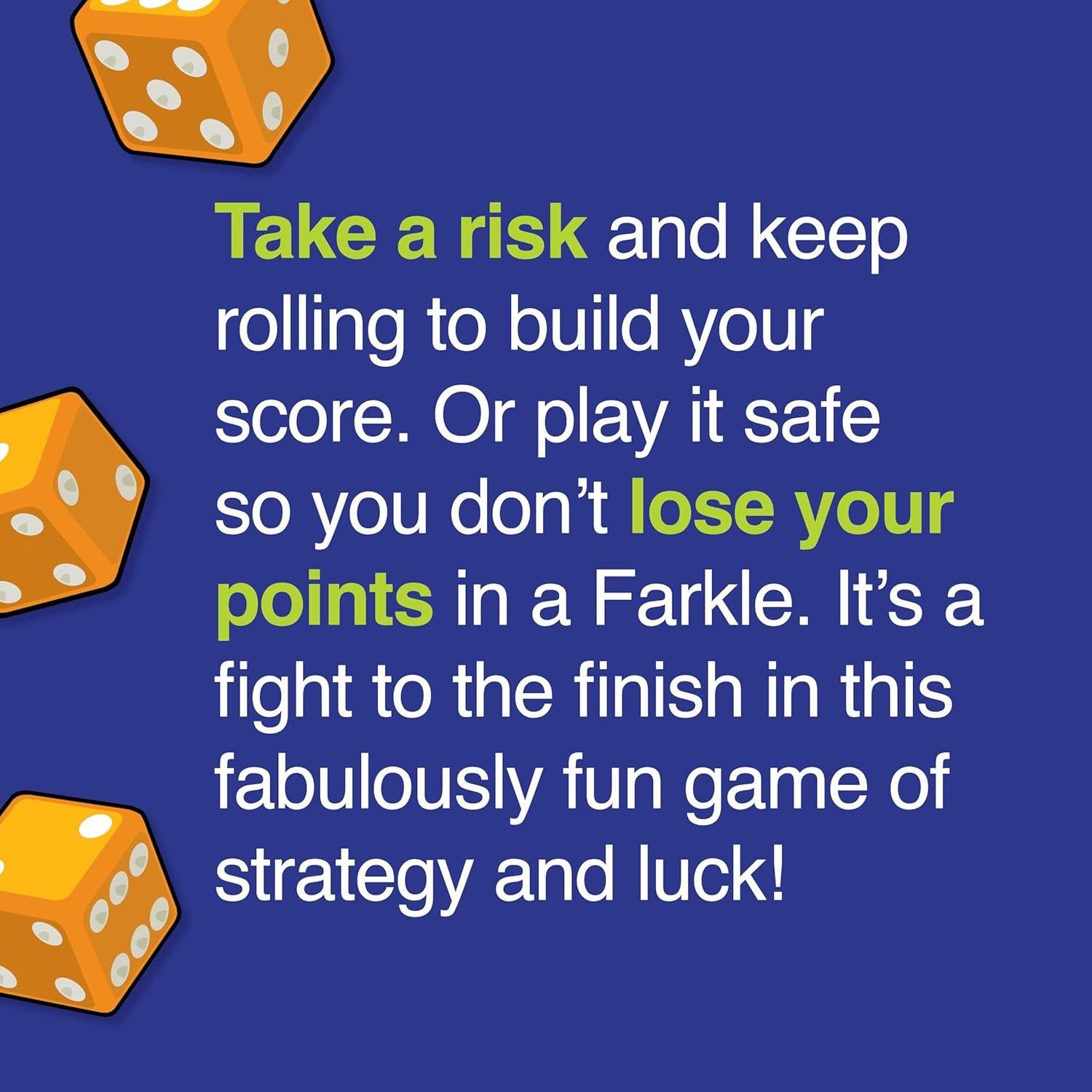 Juego de Dados Farkle PlayMonster - 6 Dados y Copa - 8+