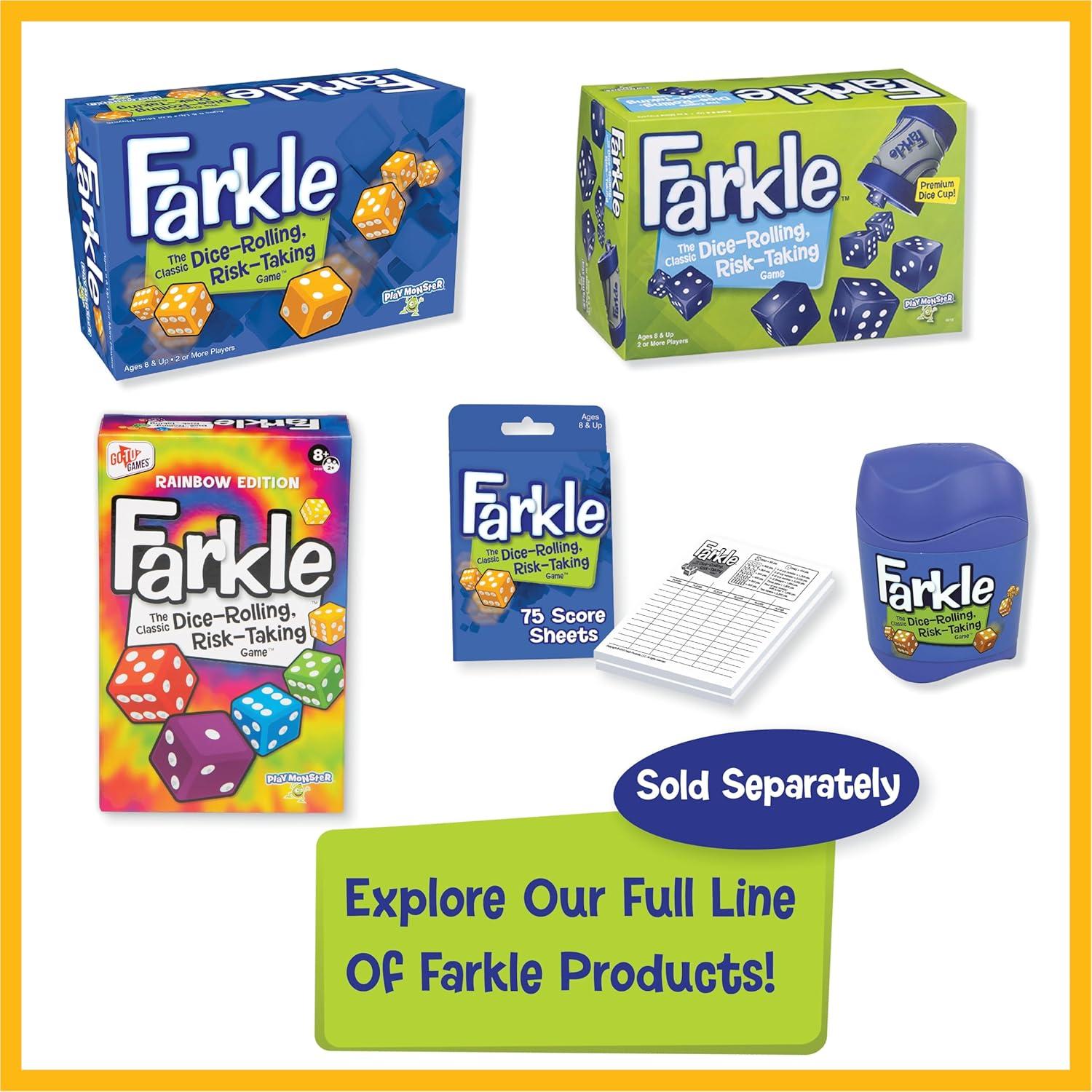 Juego de Dados Farkle PlayMonster - 6 Dados y Copa - 8+