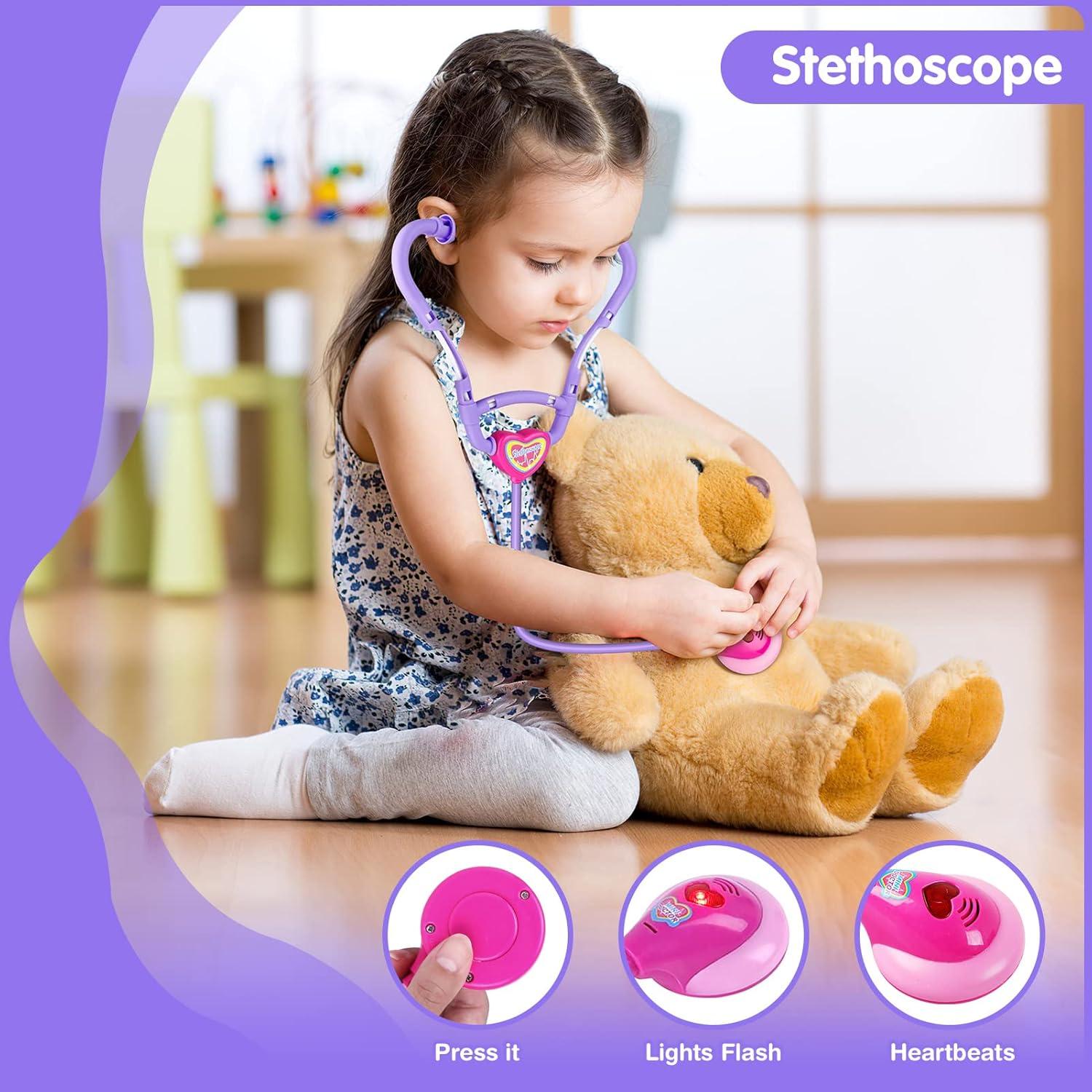 Kit de Doctor GIFTINBOX Morado 22 Piezas Juguete Médico