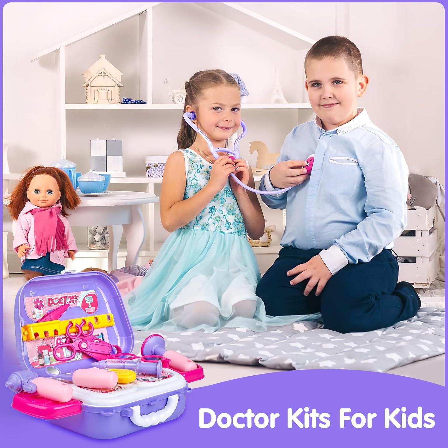 Kit de Doctor GIFTINBOX Morado 22 Piezas Juguete Médico