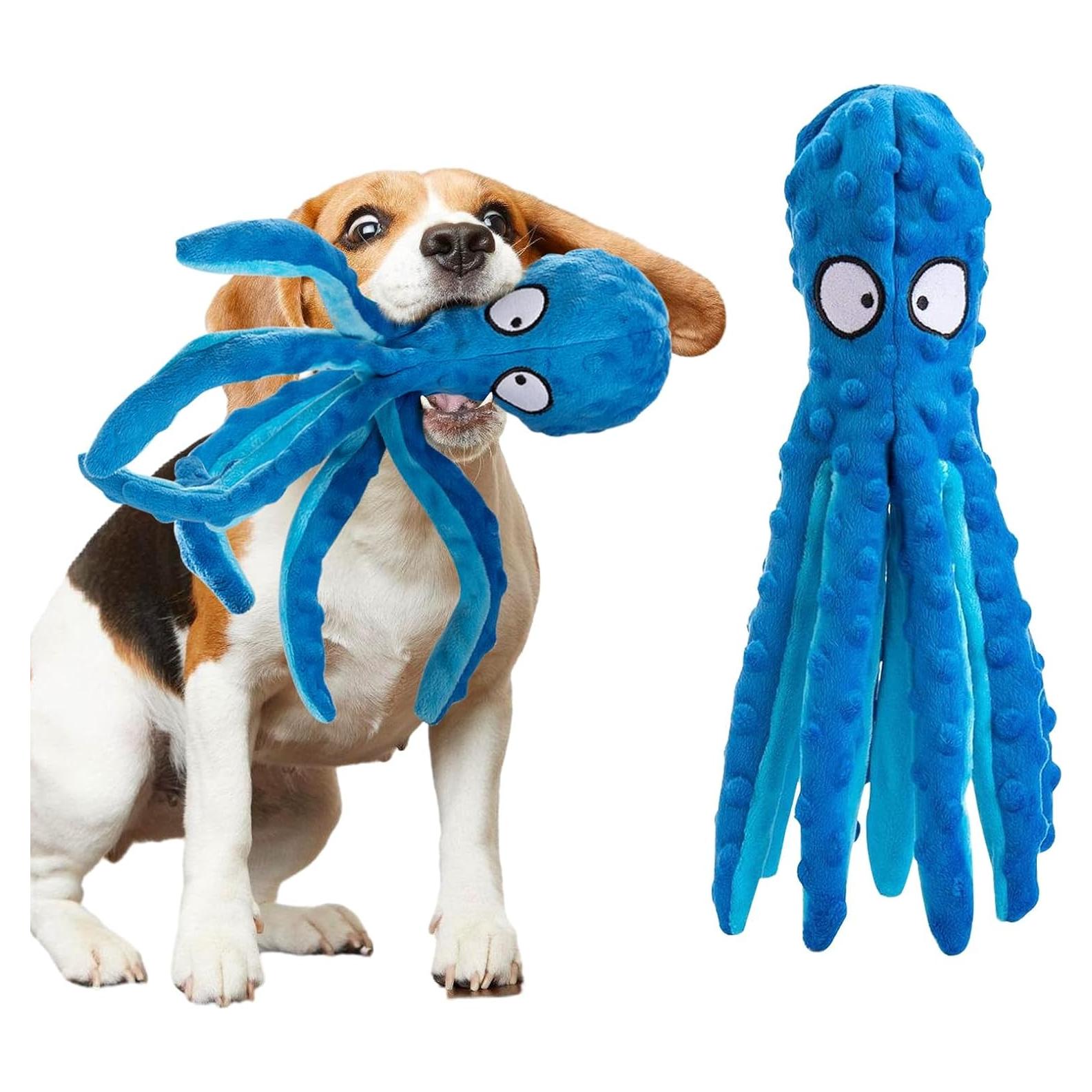 Juguete para Perros Alphatool Pulpo Suave 32 cm Azul