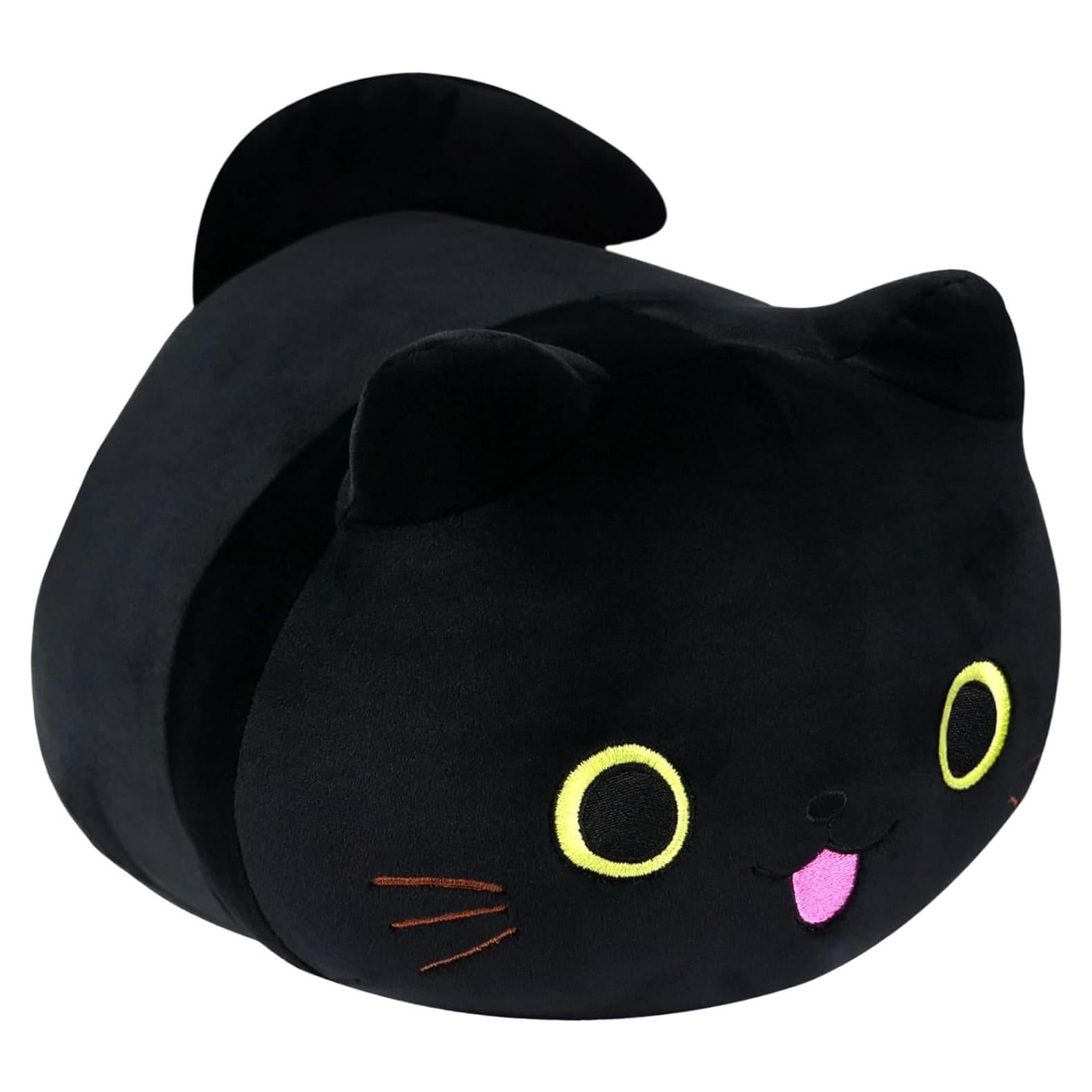Peluche Gato Negro Pineapple 25.4 cm Suave y Kawaii