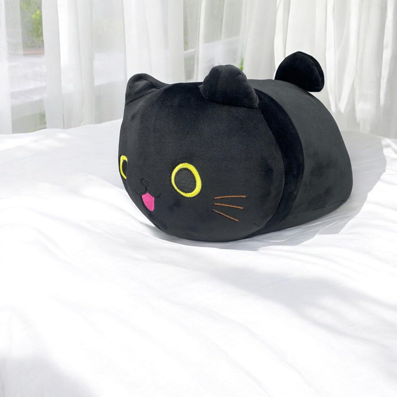 Peluche Gato Negro Pineapple 25.4 cm Suave y Kawaii