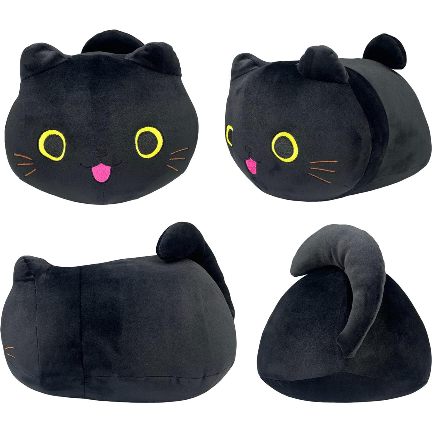 Peluche Gato Negro Pineapple 25.4 cm Suave y Kawaii