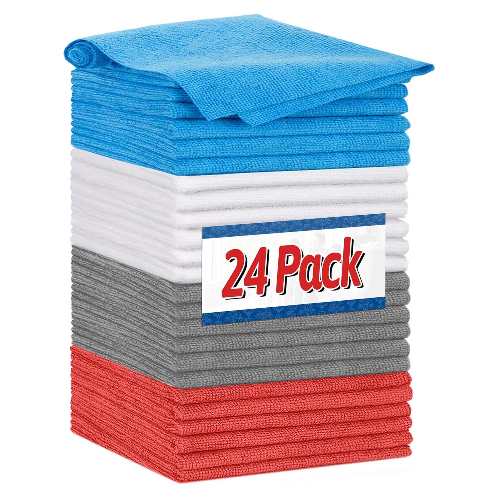 Toallas de Microfibra FIXSMITH, Paquete de 24, 29.2 cm
