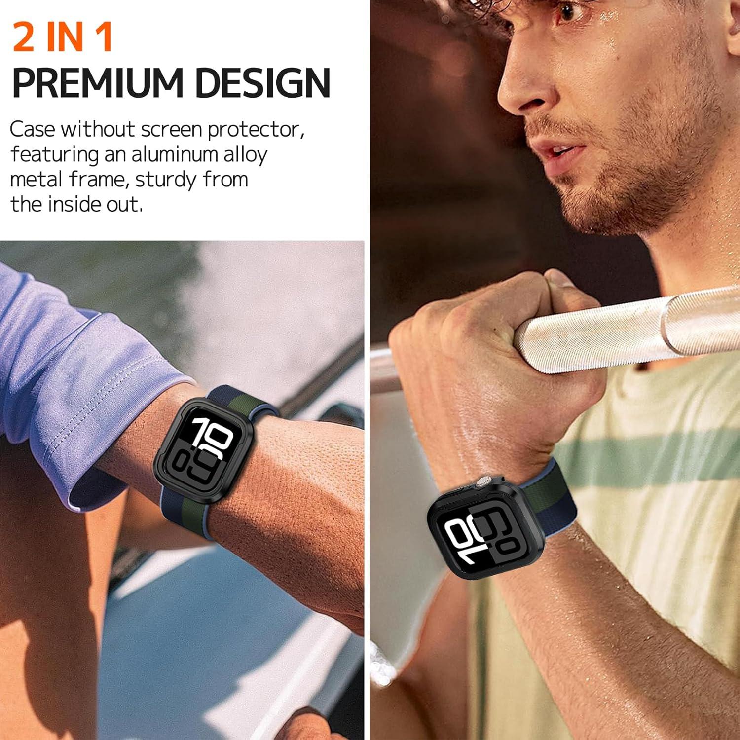 Funda Bumper de Aluminio Ninki para Apple Watch 10 42mm - Negro