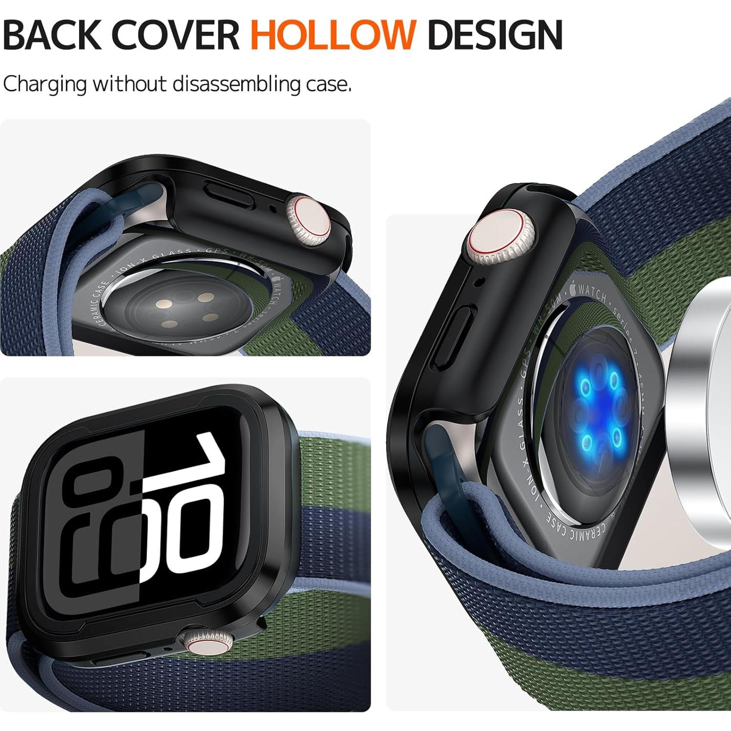 Funda Bumper de Aluminio Ninki para Apple Watch 10 42mm - Negro