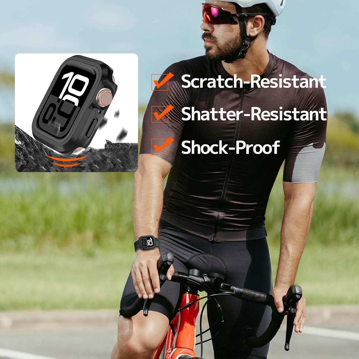 Funda Bumper de Aluminio Ninki para Apple Watch 10 42mm - Negro