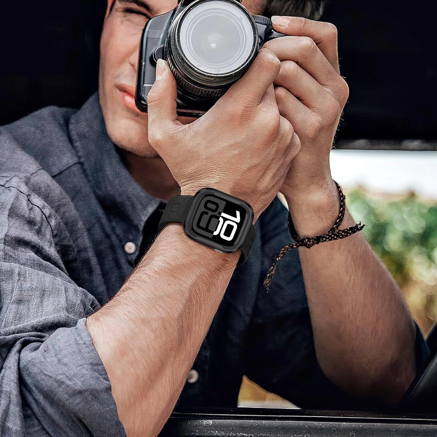 Funda Bumper de Aluminio Ninki para Apple Watch 10 42mm - Negro