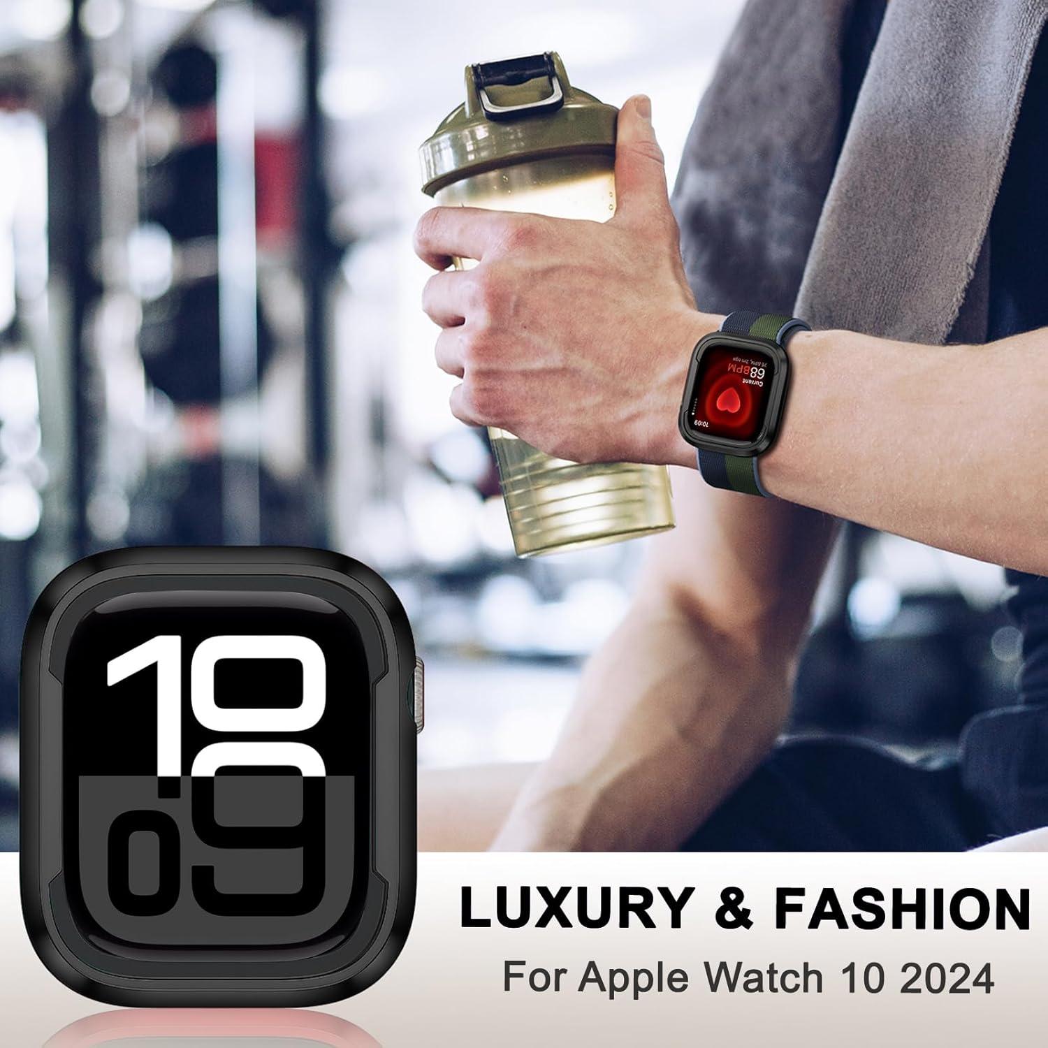 Funda Bumper de Aluminio Ninki para Apple Watch 10 42mm - Negro