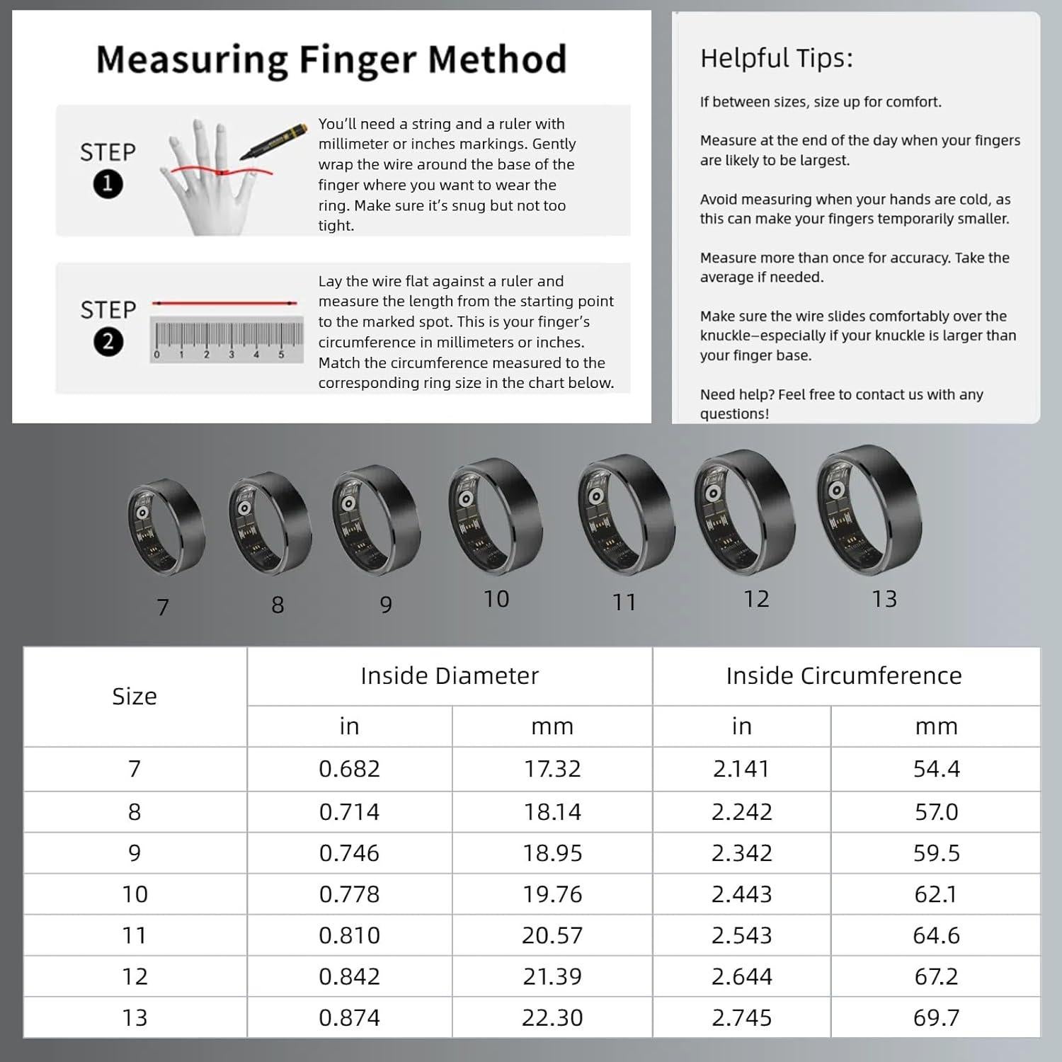 Anillo Inteligente de Bienestar TY little store - Monitoreo Salud