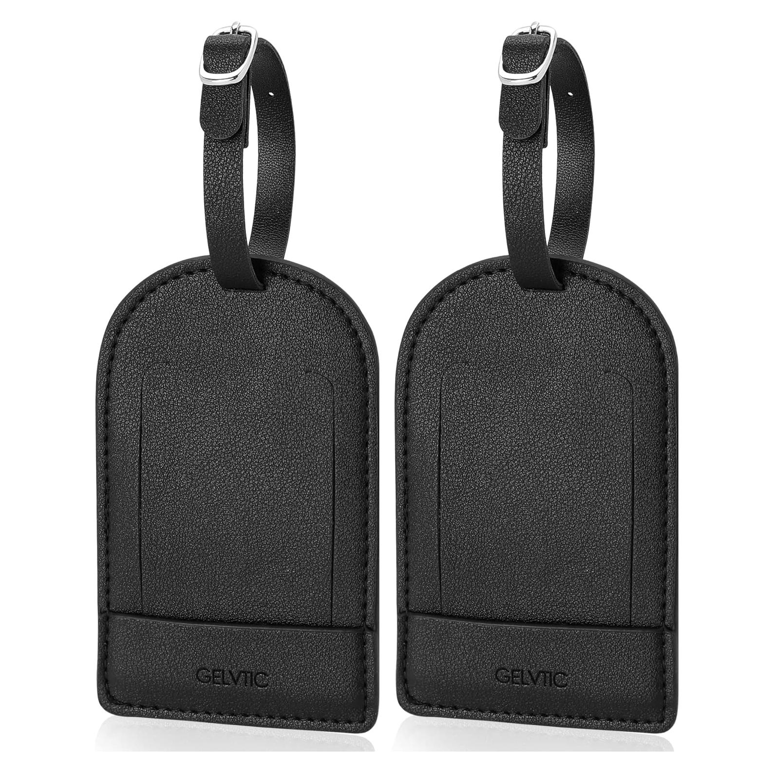 Etiquetas de Equipaje de Cuero Sintético GELVTIC - 2 Piezas