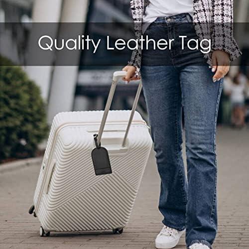 Etiquetas de Equipaje de Cuero Sintético GELVTIC - 2 Piezas