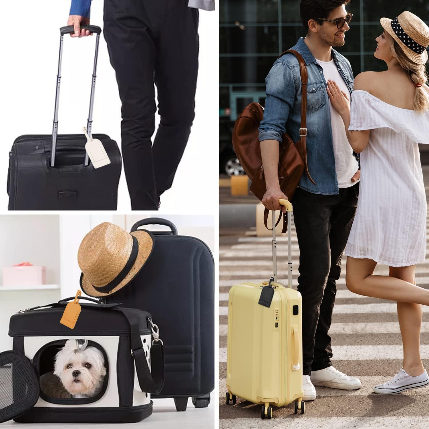 Etiquetas de Equipaje de Cuero Sintético GELVTIC - 2 Piezas