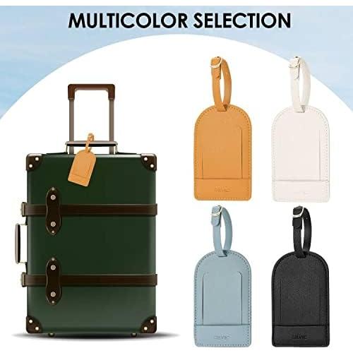 Etiquetas de Equipaje de Cuero Sintético GELVTIC - 2 Piezas