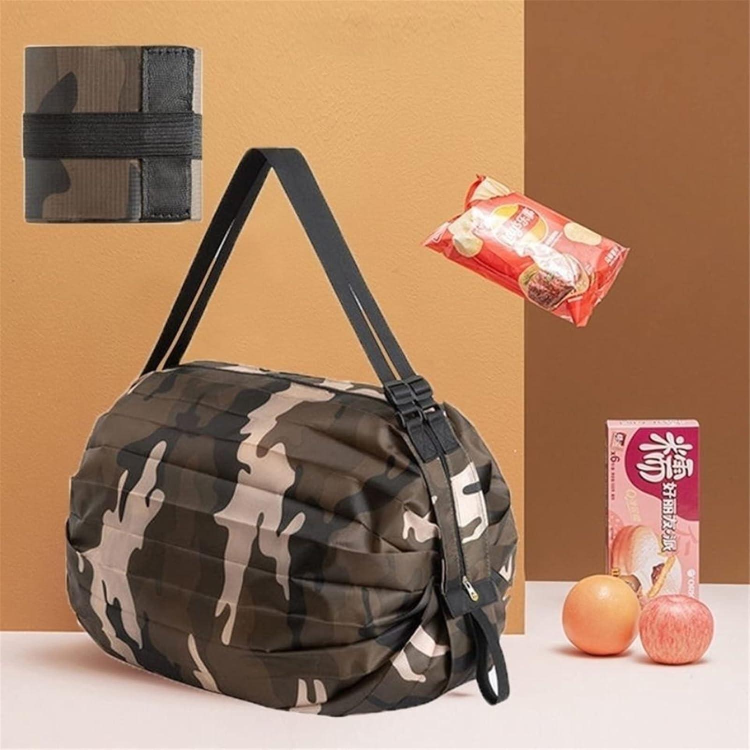 Bolsa de Compras Plegable Mozzyyee Camuflaje Marrón 40x40cm