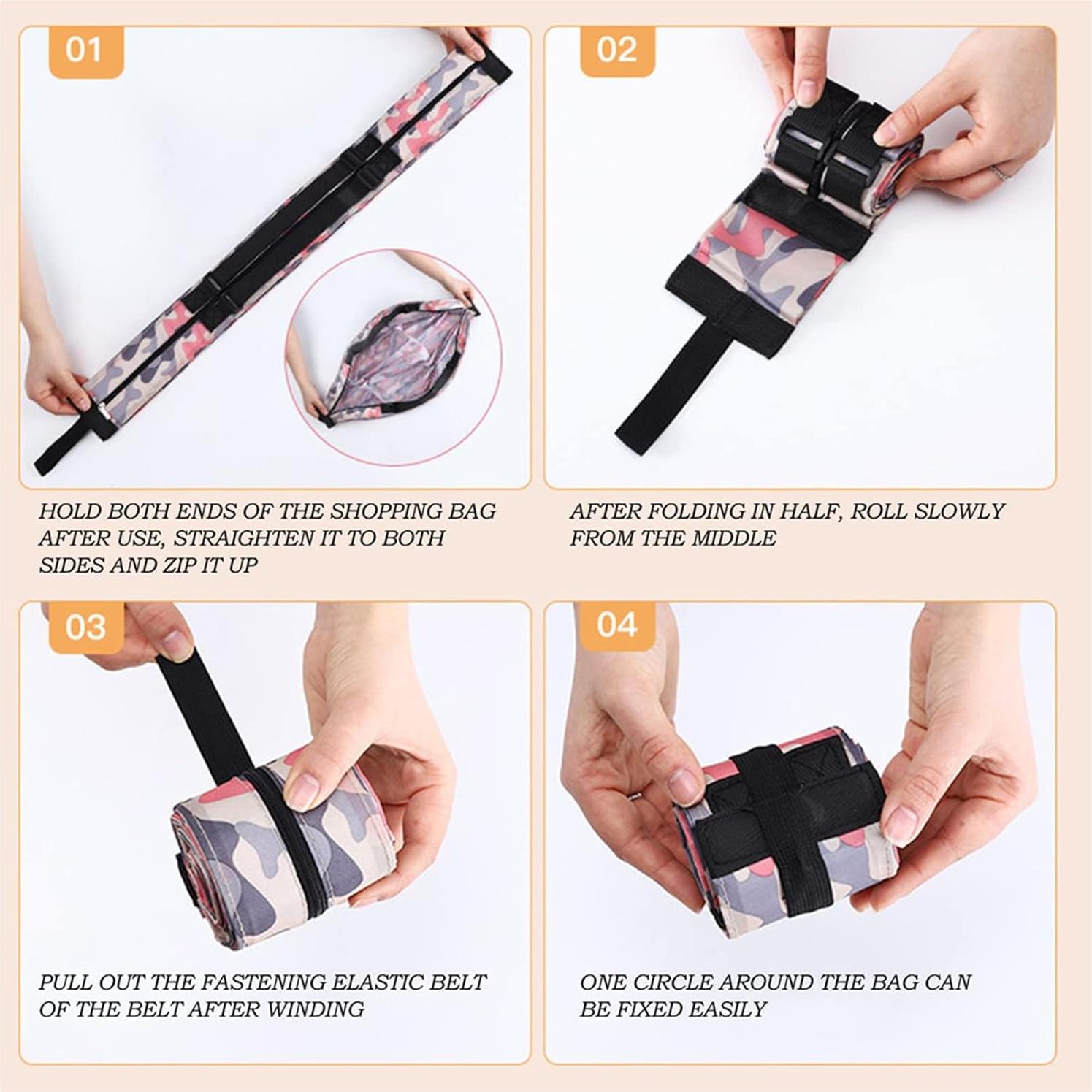 Bolsa de Compras Plegable Mozzyyee Camuflaje Marrón 40x40cm