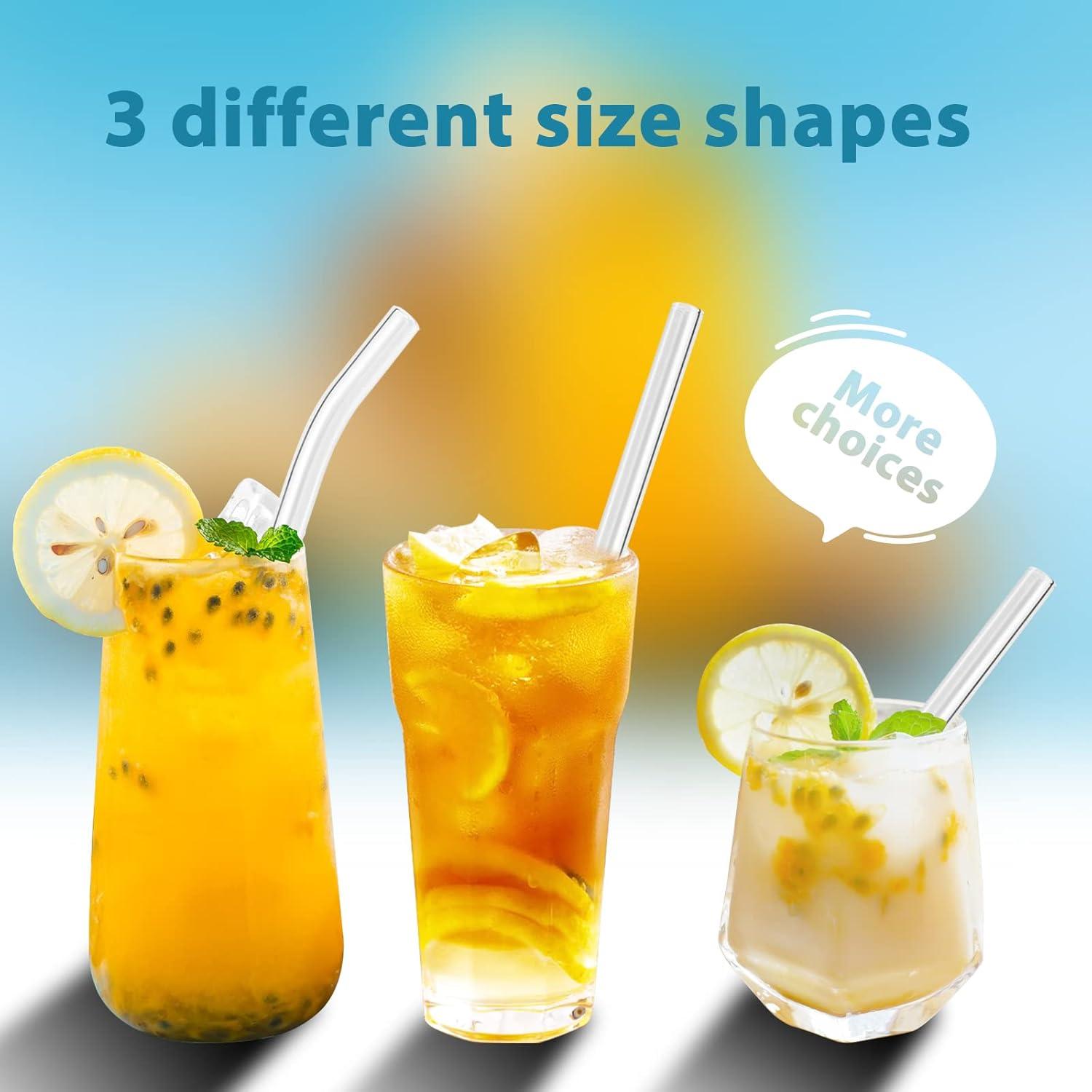 Paquete de 20 Pajitas de Vidrio Reutilizables Annvchi