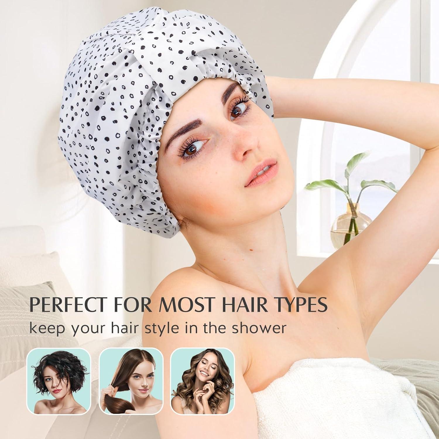 Gorro de Ducha Reutilizable YFONG Impermeable Doble Capa